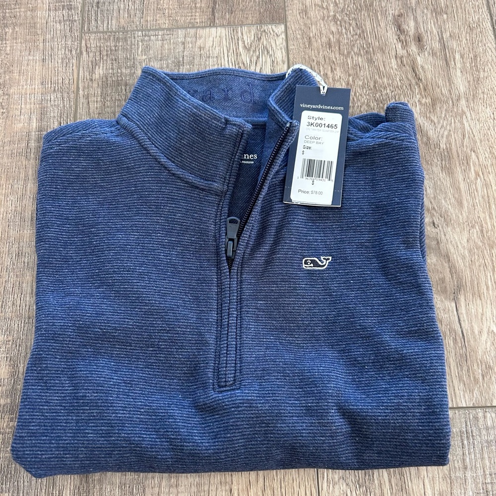 Vineyard Vines Kids Blue Zip-Up Top